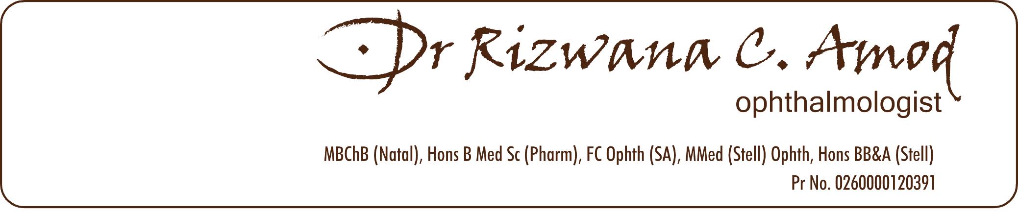 Dr Rizwana C. Amod, Ophthalmologist